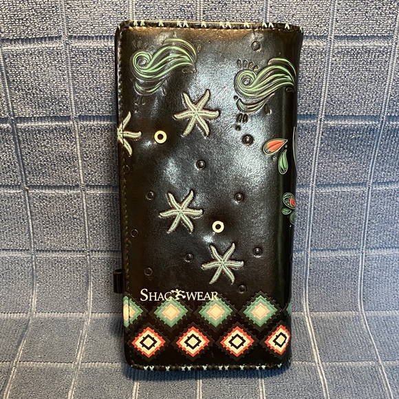 Mermaid Design Black Wallet by Shag Wear - Picture 2 of 7